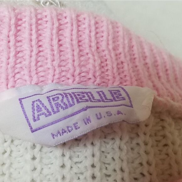 VINTAGE 70s Arielle Metallic Stripe Crop Sweater - Picture 10 of 11